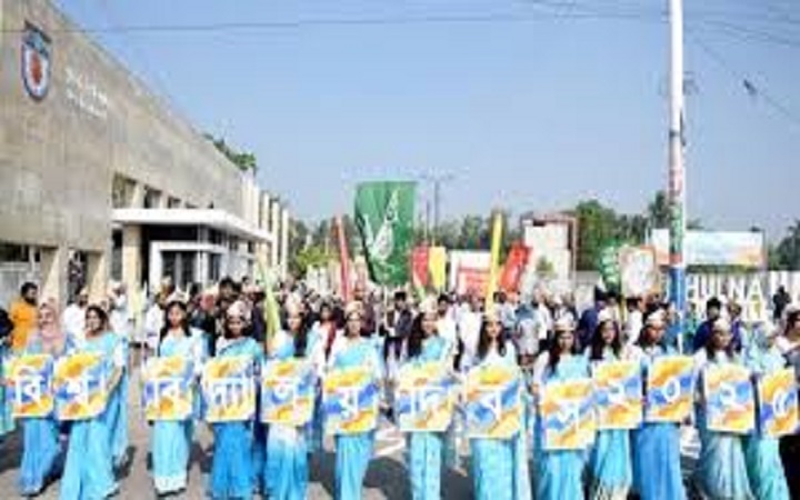 বর্ণাঢ্য আয়োজনে খুলনা বিশ্ববিদ্যালয় দিবস উদযাপন